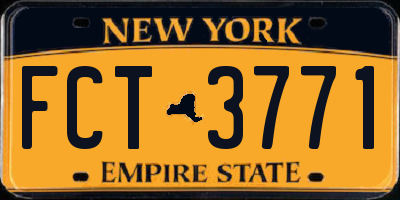 NY license plate FCT3771