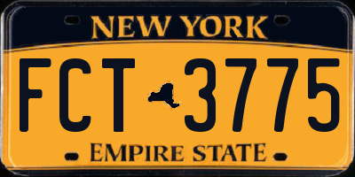 NY license plate FCT3775