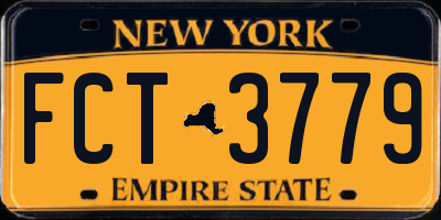 NY license plate FCT3779