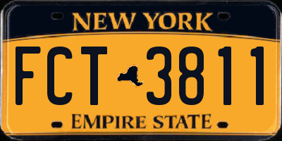 NY license plate FCT3811
