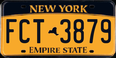 NY license plate FCT3879