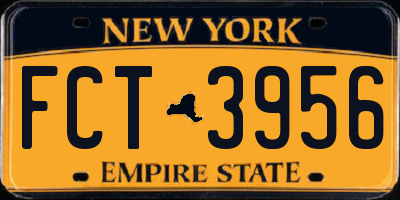 NY license plate FCT3956