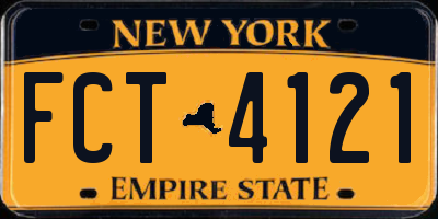 NY license plate FCT4121