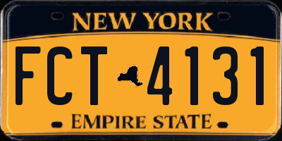 NY license plate FCT4131