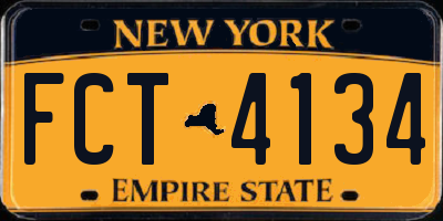 NY license plate FCT4134