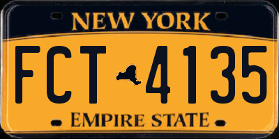 NY license plate FCT4135