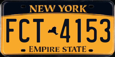 NY license plate FCT4153