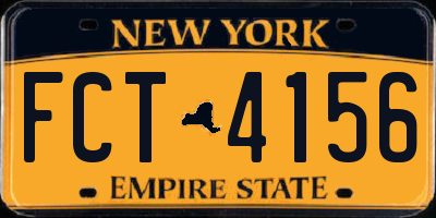 NY license plate FCT4156