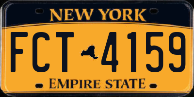 NY license plate FCT4159