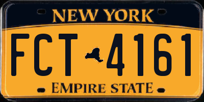NY license plate FCT4161