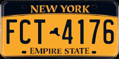 NY license plate FCT4176