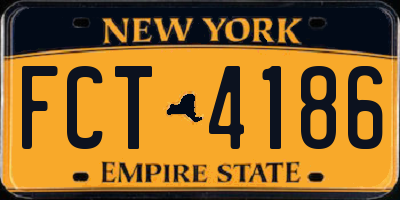 NY license plate FCT4186