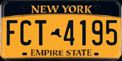 NY license plate FCT4195