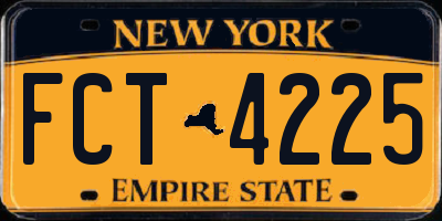 NY license plate FCT4225