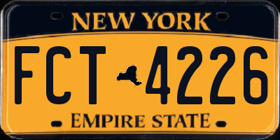 NY license plate FCT4226