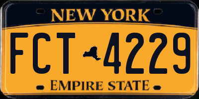 NY license plate FCT4229