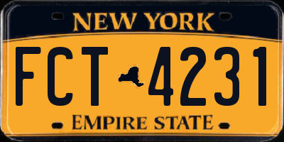 NY license plate FCT4231