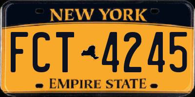 NY license plate FCT4245