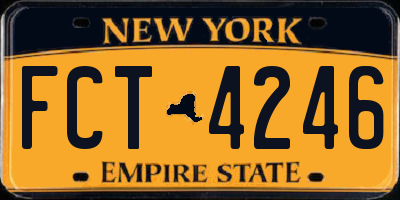 NY license plate FCT4246