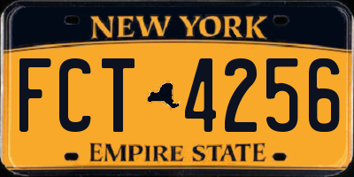 NY license plate FCT4256