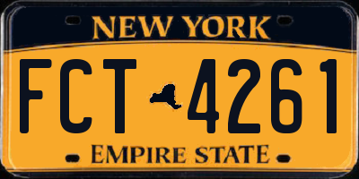 NY license plate FCT4261