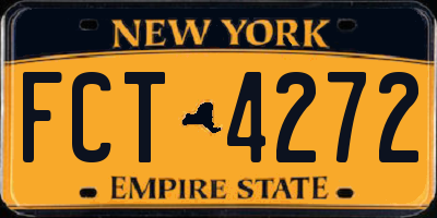 NY license plate FCT4272