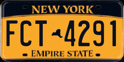 NY license plate FCT4291