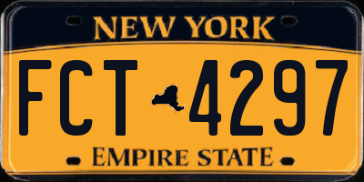 NY license plate FCT4297