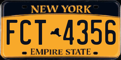 NY license plate FCT4356