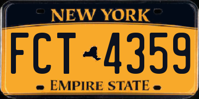 NY license plate FCT4359