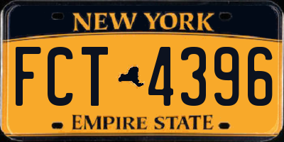 NY license plate FCT4396