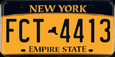 NY license plate FCT4413