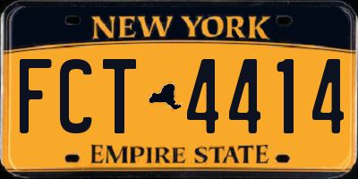 NY license plate FCT4414