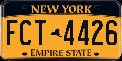 NY license plate FCT4426
