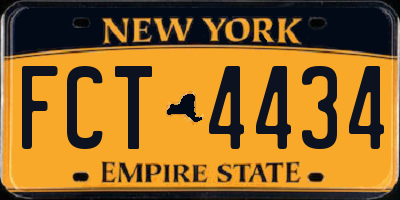 NY license plate FCT4434