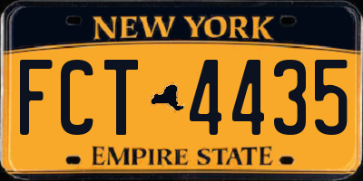 NY license plate FCT4435