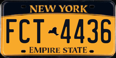 NY license plate FCT4436
