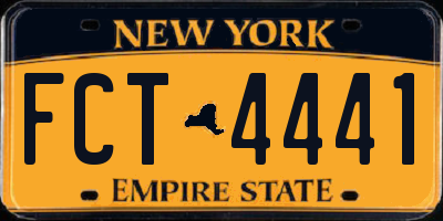NY license plate FCT4441