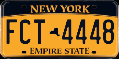 NY license plate FCT4448