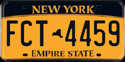 NY license plate FCT4459