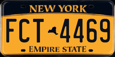 NY license plate FCT4469