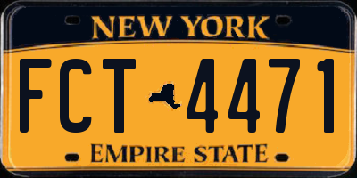 NY license plate FCT4471