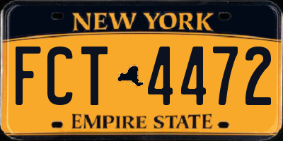 NY license plate FCT4472