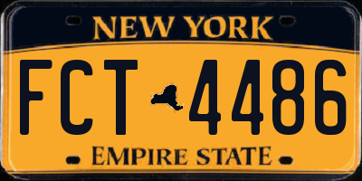 NY license plate FCT4486