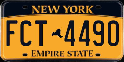 NY license plate FCT4490