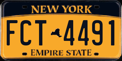NY license plate FCT4491