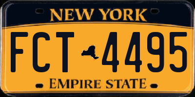 NY license plate FCT4495