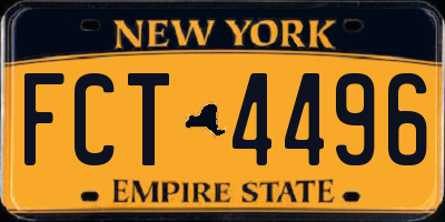 NY license plate FCT4496