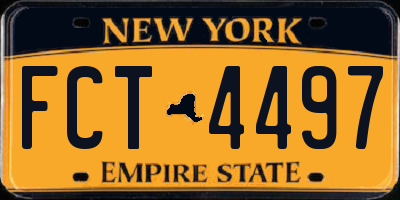 NY license plate FCT4497