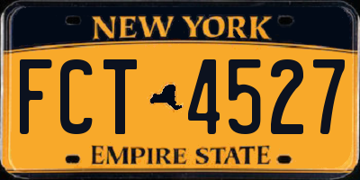 NY license plate FCT4527